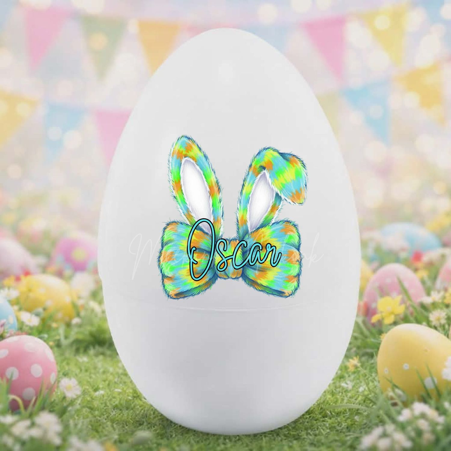 Multicolour Bunny Ear Dicky Bow DTF or UVDTF Decal