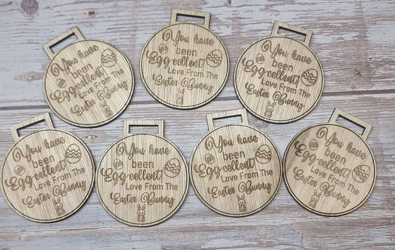 1x Easter Medal 3mm Plywood Blank