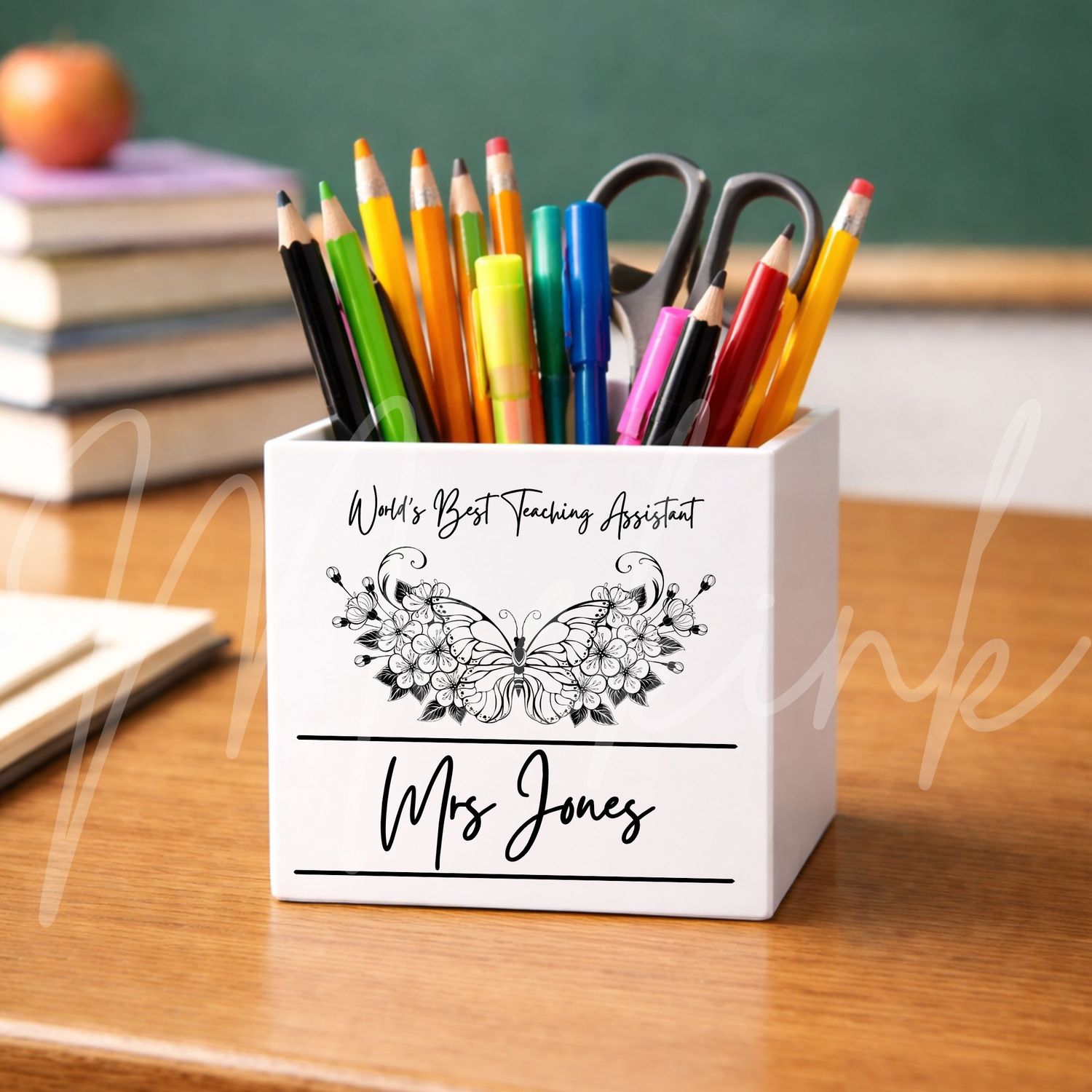 Floral Butterfly Teacher UVDTF or DTF Decal