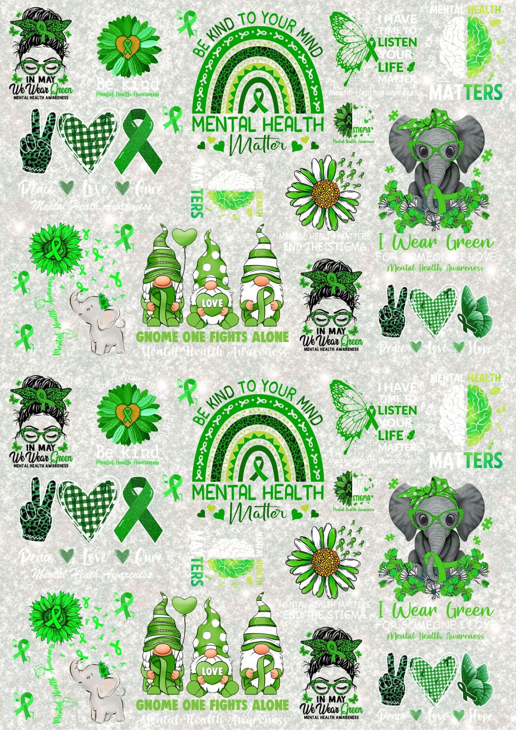 Mental Health Awareness UVDTF - DTF or SUB