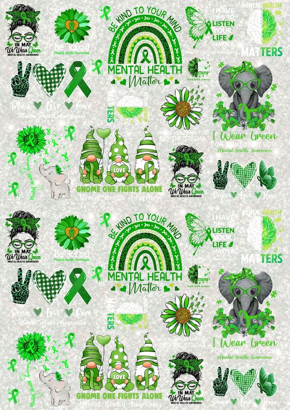 Mental Health Awareness UVDTF - DTF or SUB