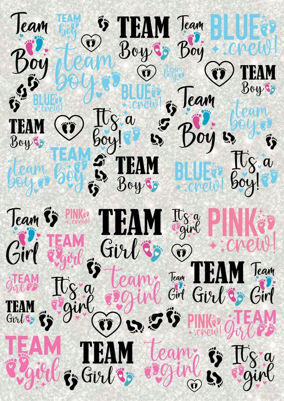 Baby Shower A3 UVDTF - DTF or SUB