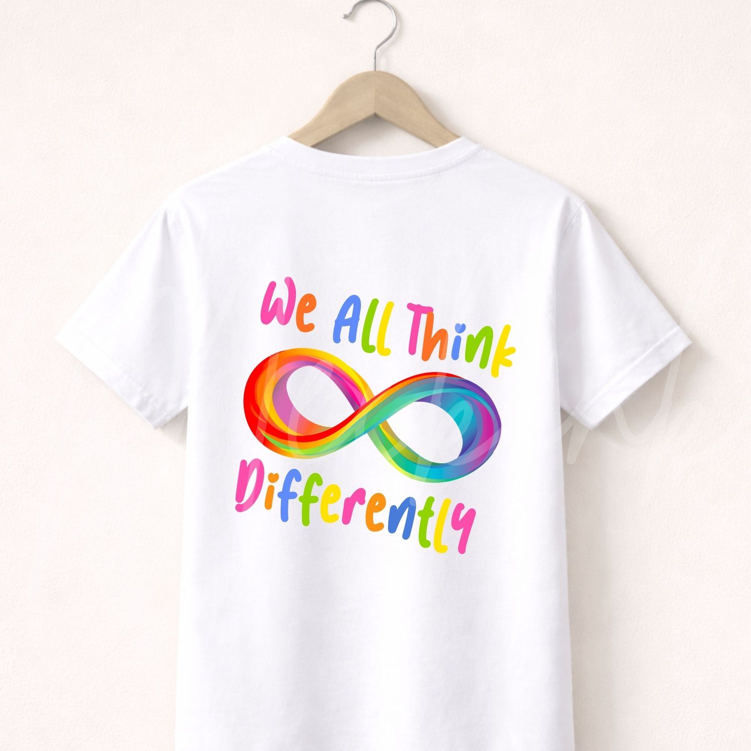 We All Think Differently UVDTF or DTF Decal