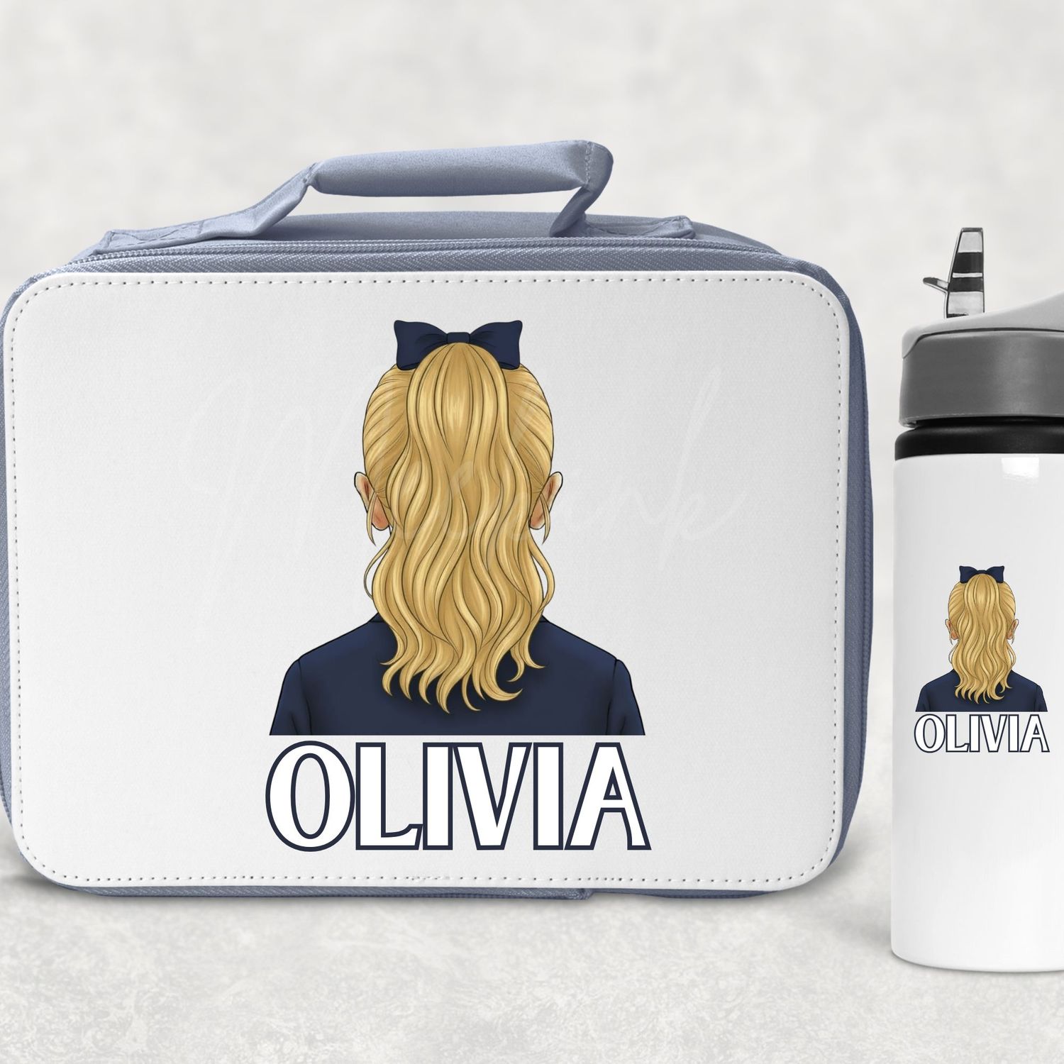 Back Facing School Girl UVDTF or DTF Decal