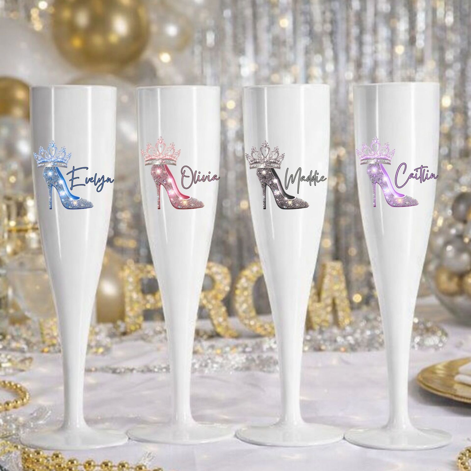 Prom Stiletto &amp; Crown DTF or UVDTF Decal