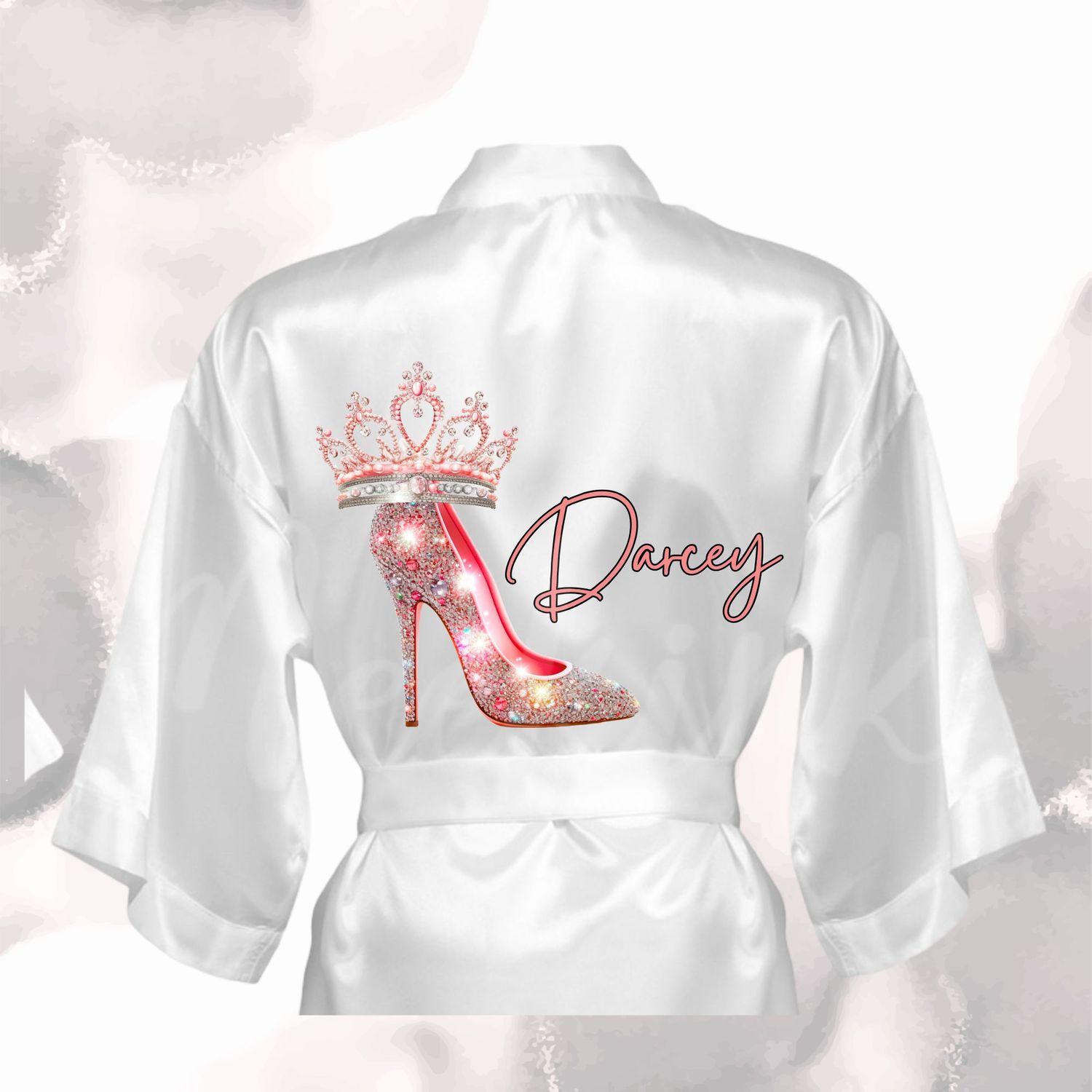 Prom Stiletto &amp; Crown Red/Coral  DTF