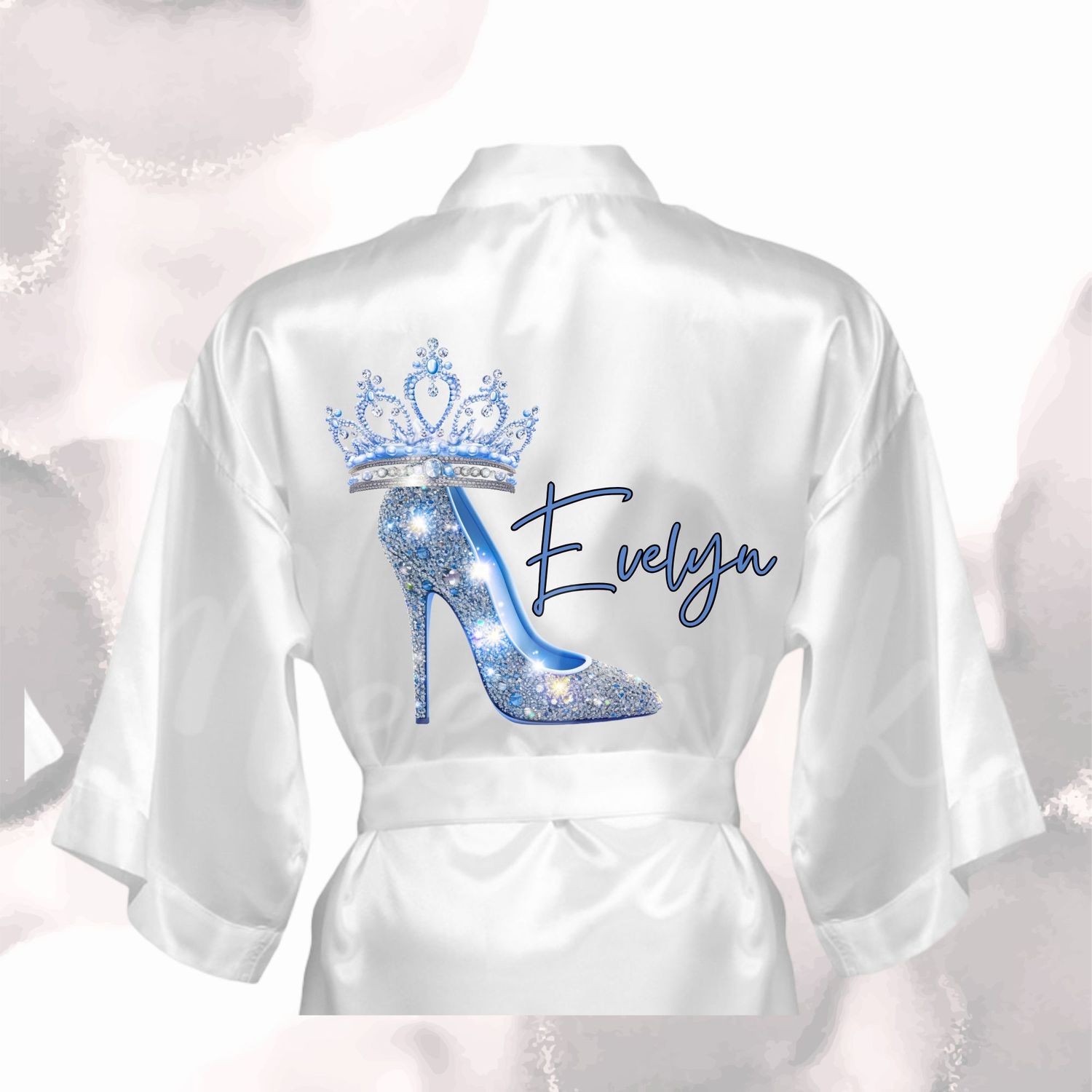 Prom Stiletto &amp; Crown Blue  DTF