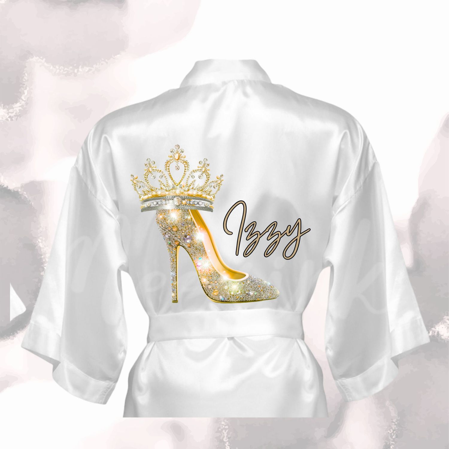 Prom Stiletto &amp; Crown Yellow/Gold  DTF