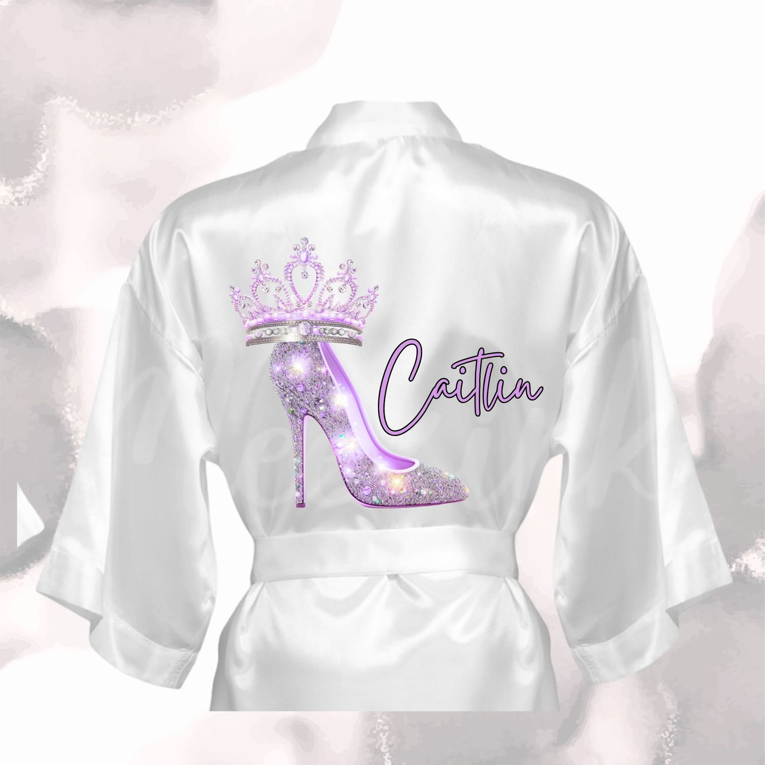 Prom Stiletto &amp; Crown Purple  DTF