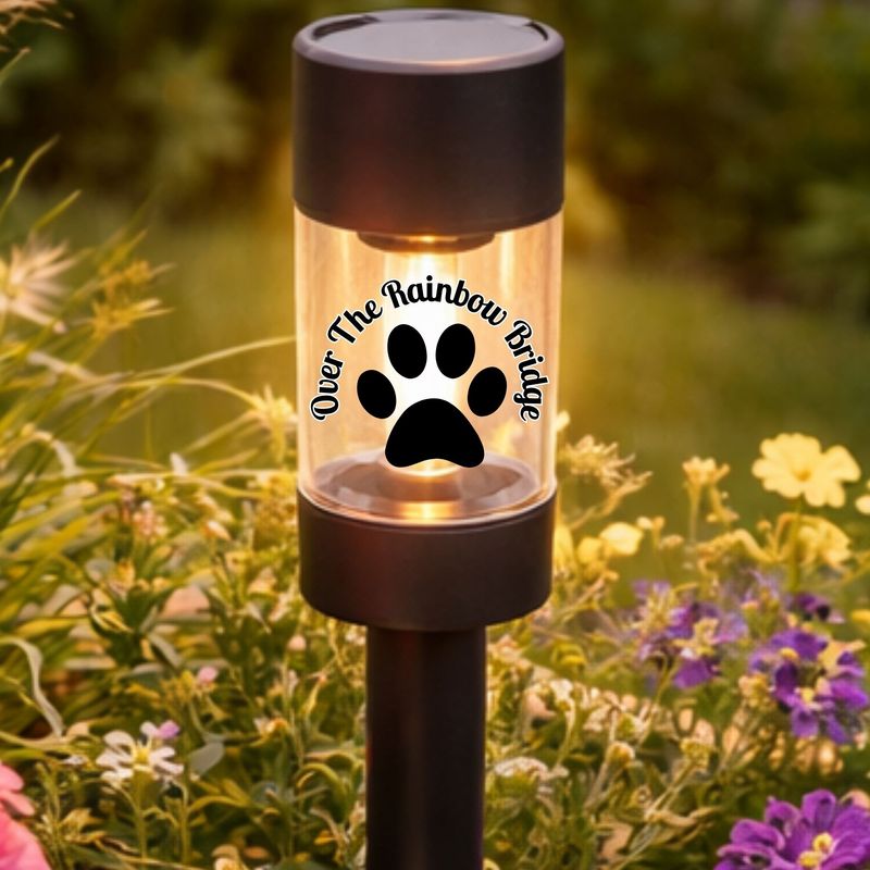 Paw Print Over The Rainbow Bridge UVDTF or DTF Decal