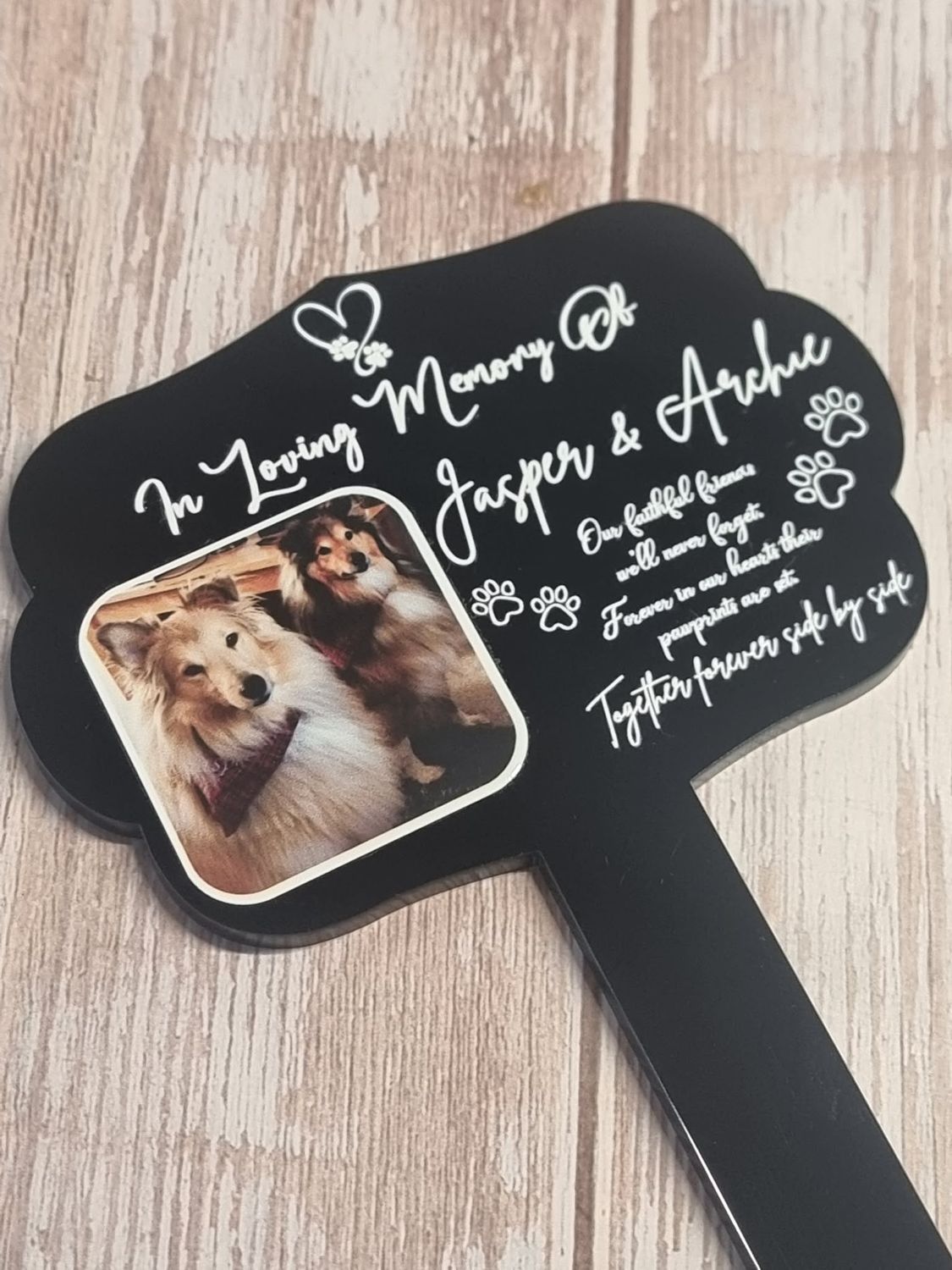 Photo Pet Memorial Loving Memory Grave Marker UVDTF or DTF Decal