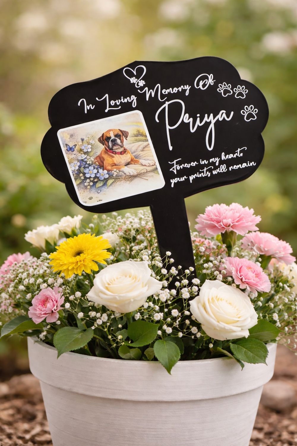 Photo Pet Memorial Grave Marker UVDTF or DTF Decal