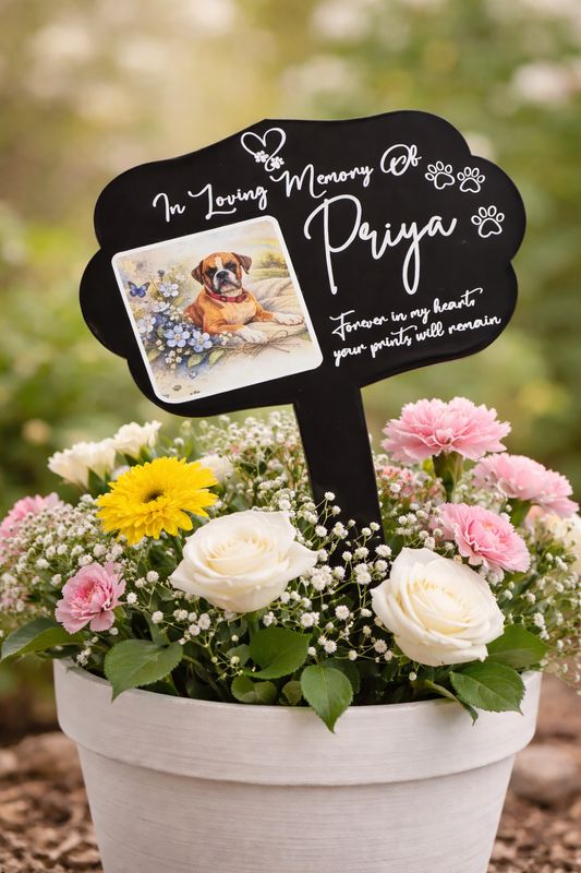 PRINT &amp; BLANK Grave Marker Memorial Personalised Photo Upload