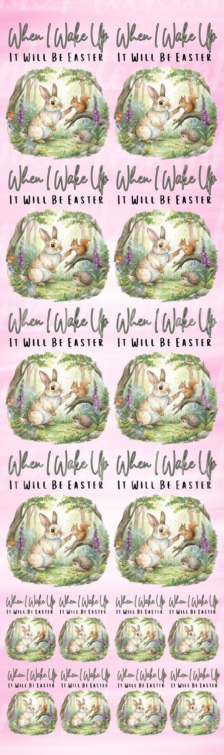 1 Metre When I Wake Up Easter DTF Decals