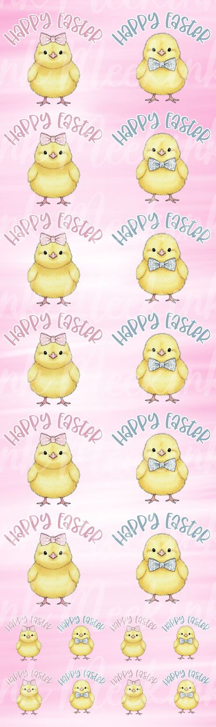 1 Metre Little Chicks Easter DTF Decals