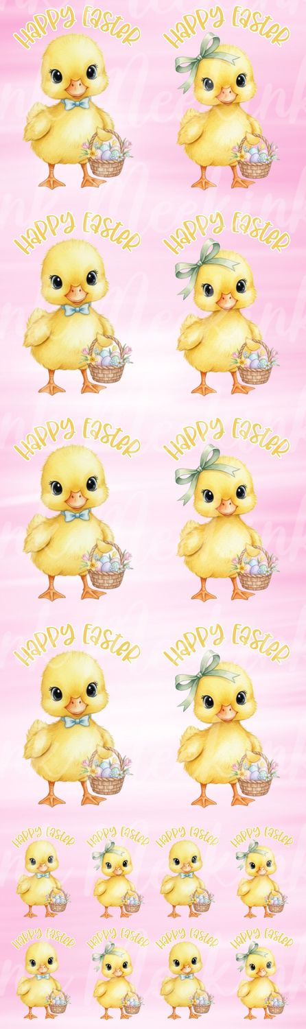 1 Metre Little Ducks Easter DTF Decals