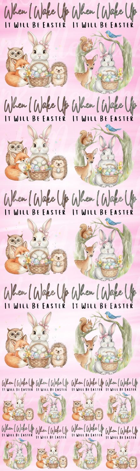 1 Metre When I Wake Up Easter Friends Easter DTF Decals