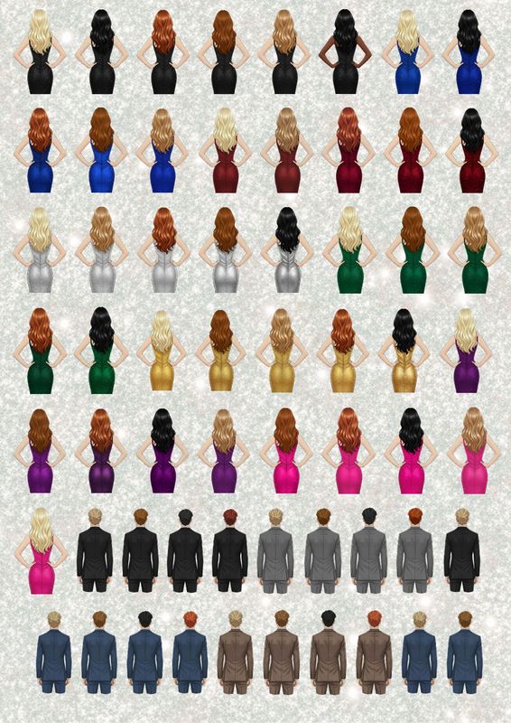 Prom Girls &amp; Boys High Back Dress Mixed A3 UVDTF - DTF or SUB