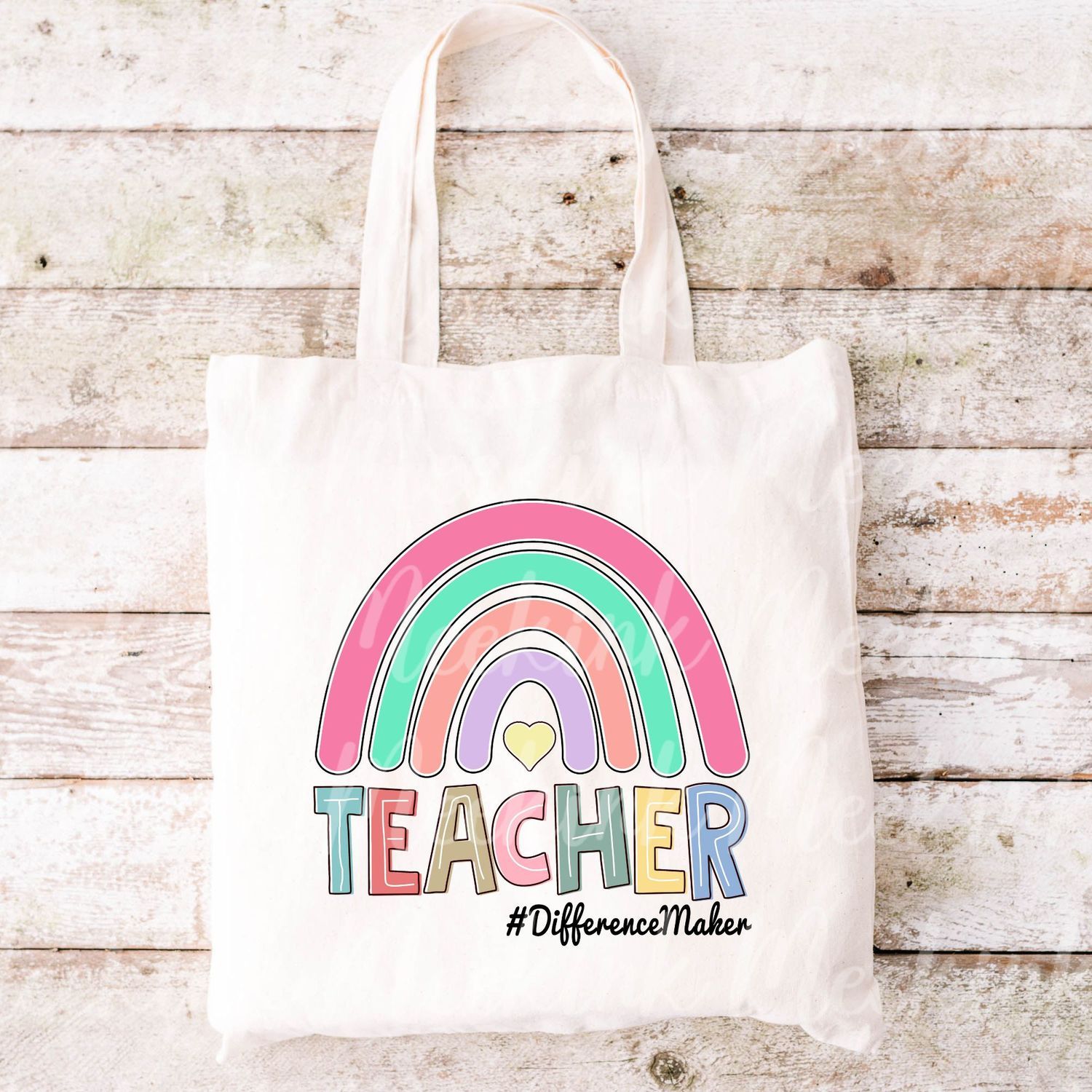 Teacher Rainbow 15cm DTF PRINT