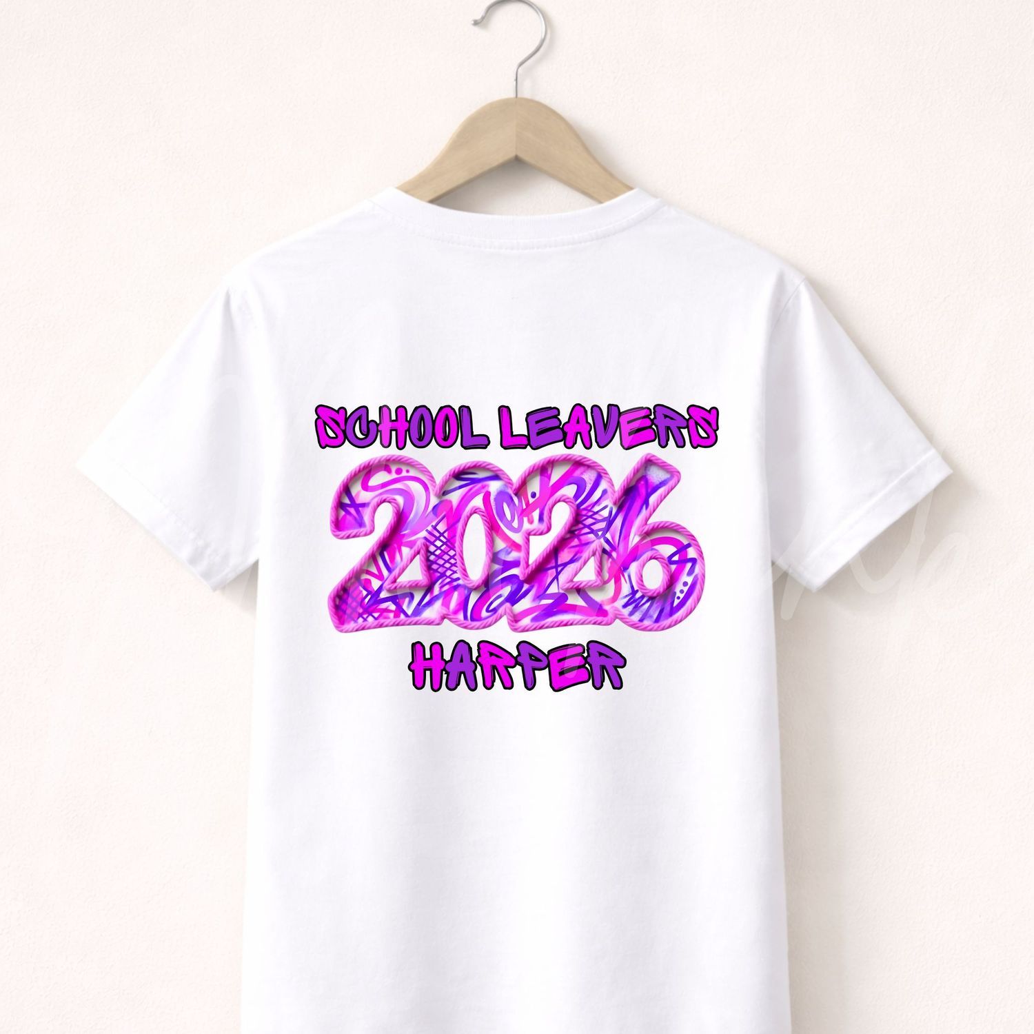 School Leaver 2026 Pink 15cm DTF PRINT