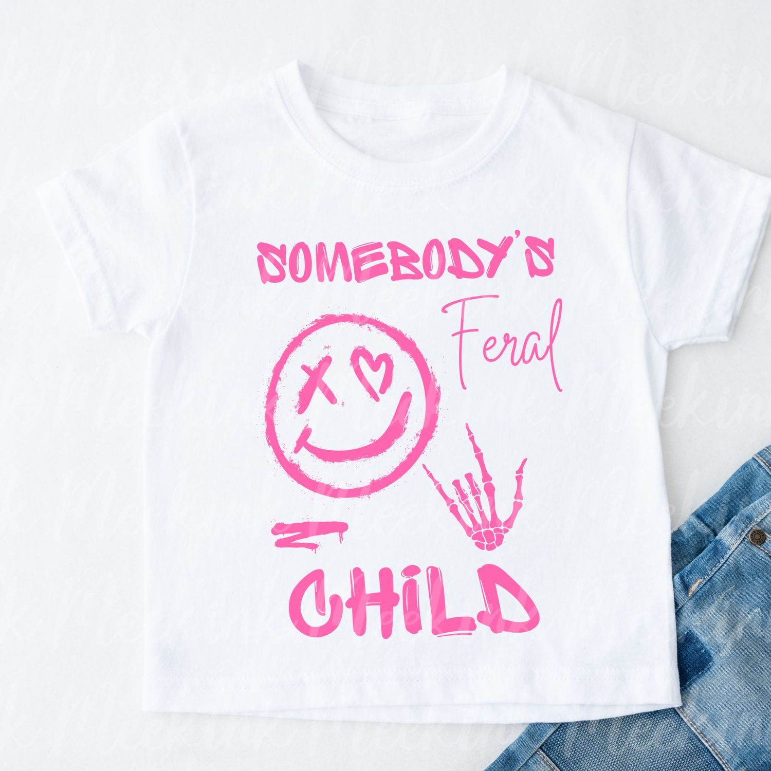 Feral Child Pink 15cm DTF PRINT