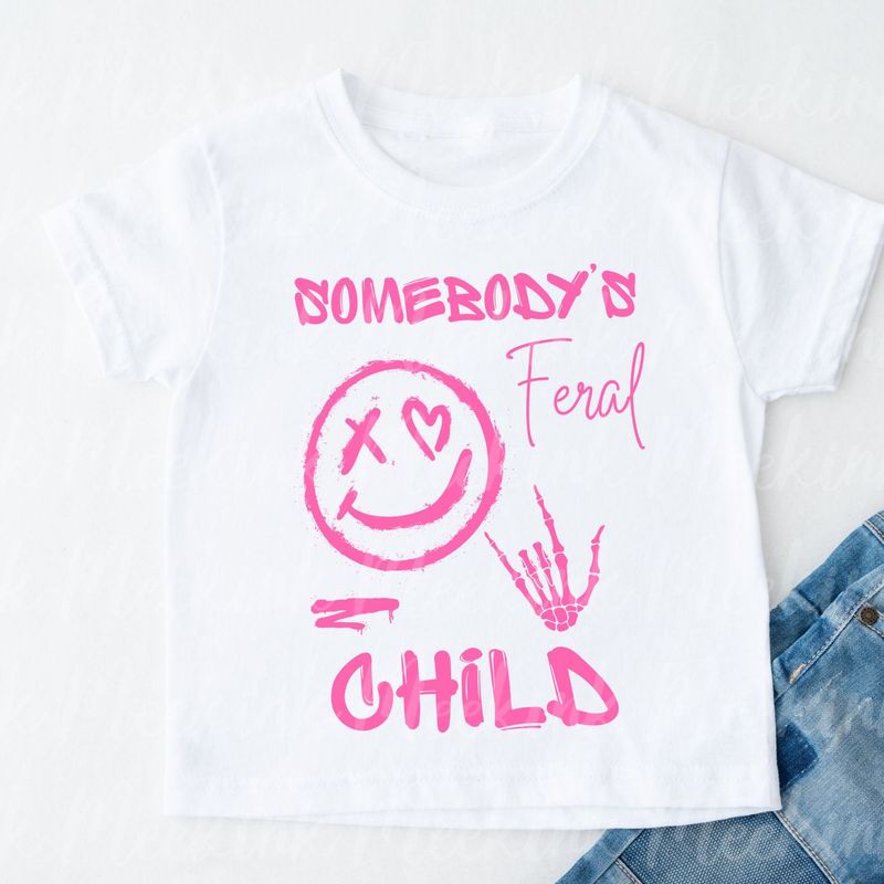 Feral Child Pink 15cm DTF PRINT