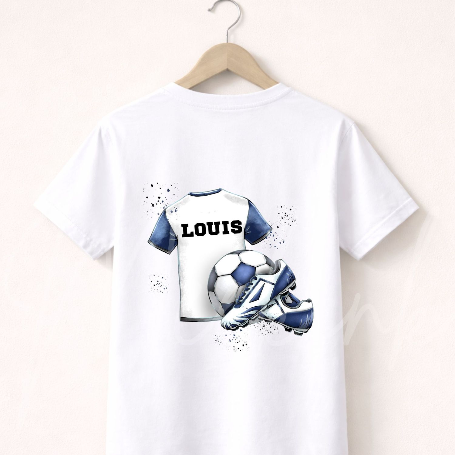 Kid's Football Darker Blue DTF Decal