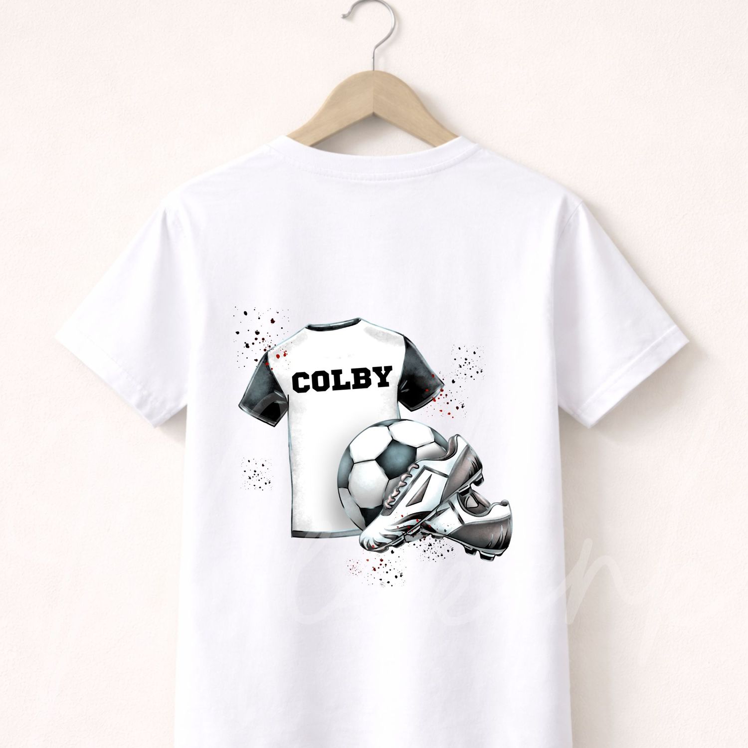 Kid's Football Black DTF Decal