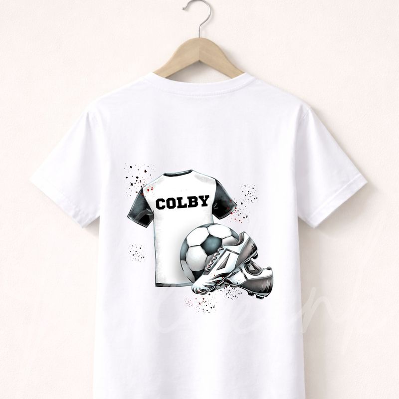 Kid's Football Black DTF Decal