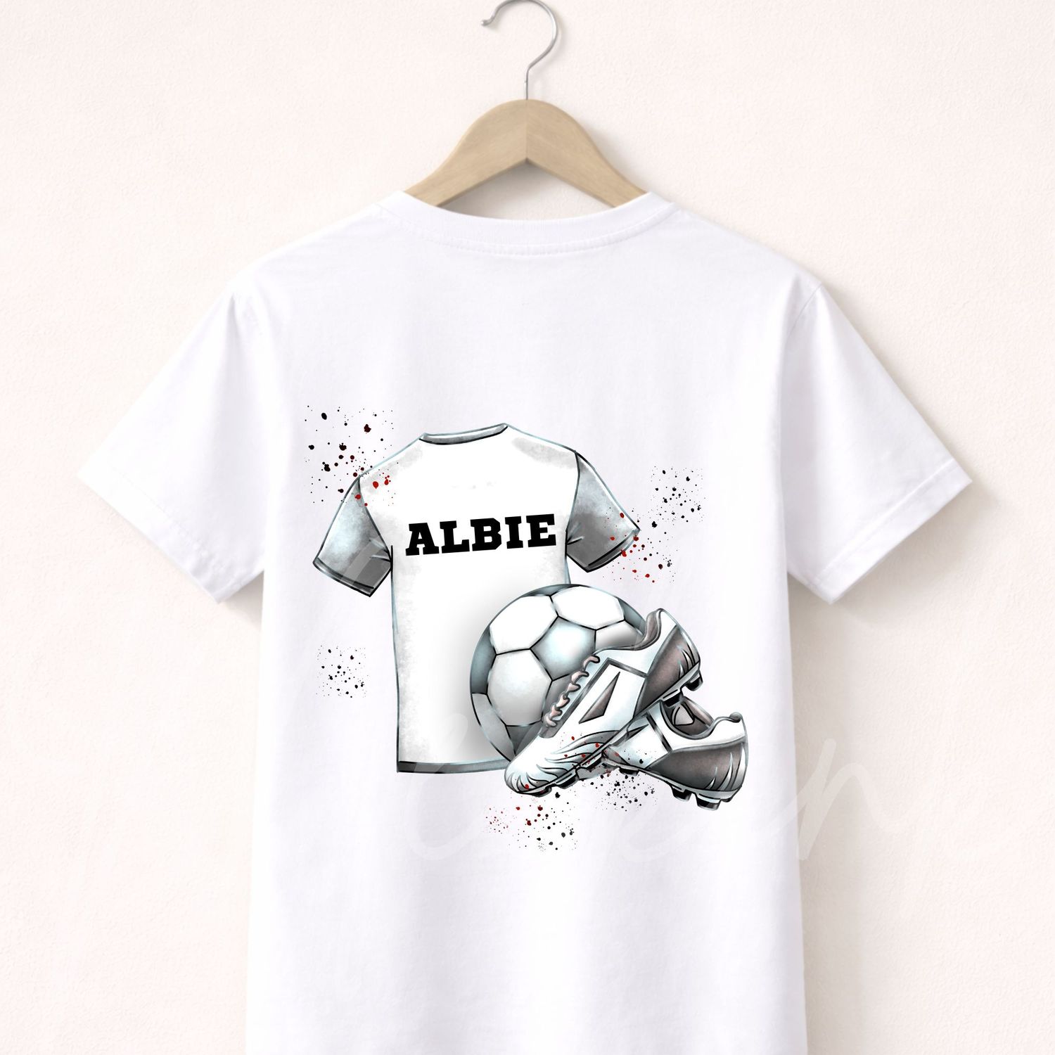 Kid's Football Lighter Grey DTF Decal