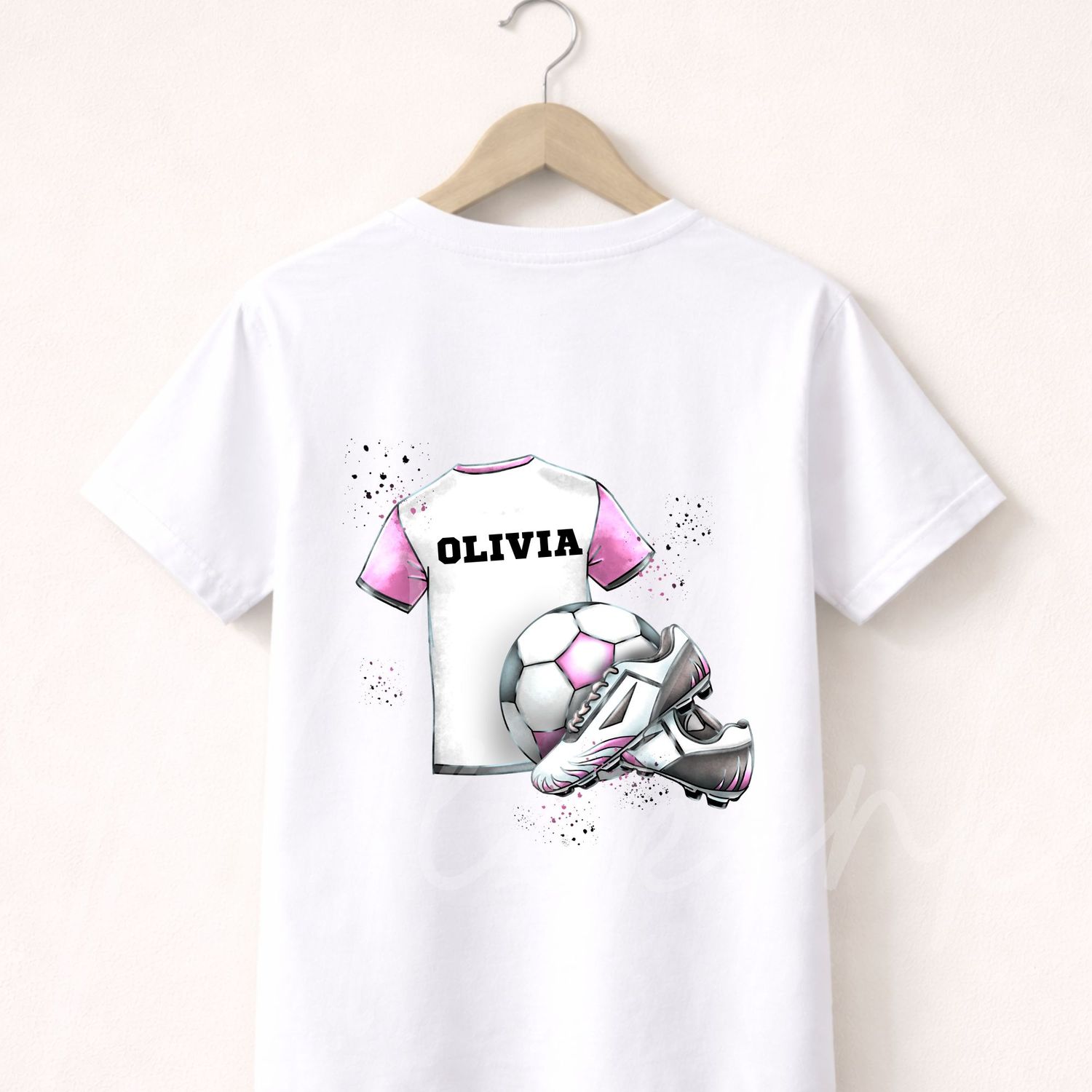 Kid's Football Pink DTF Decal