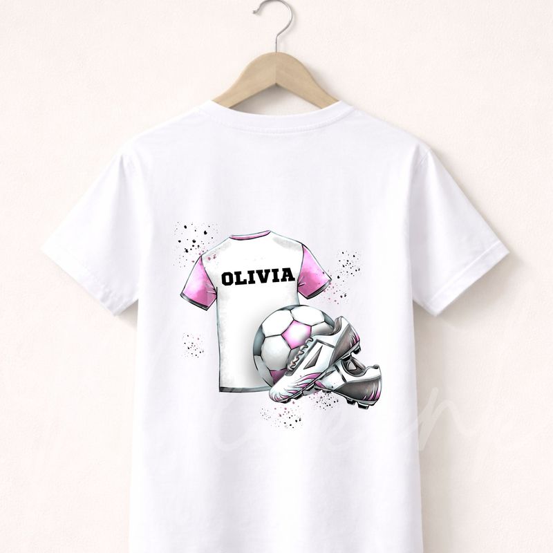 Kid's Football Pink DTF Decal