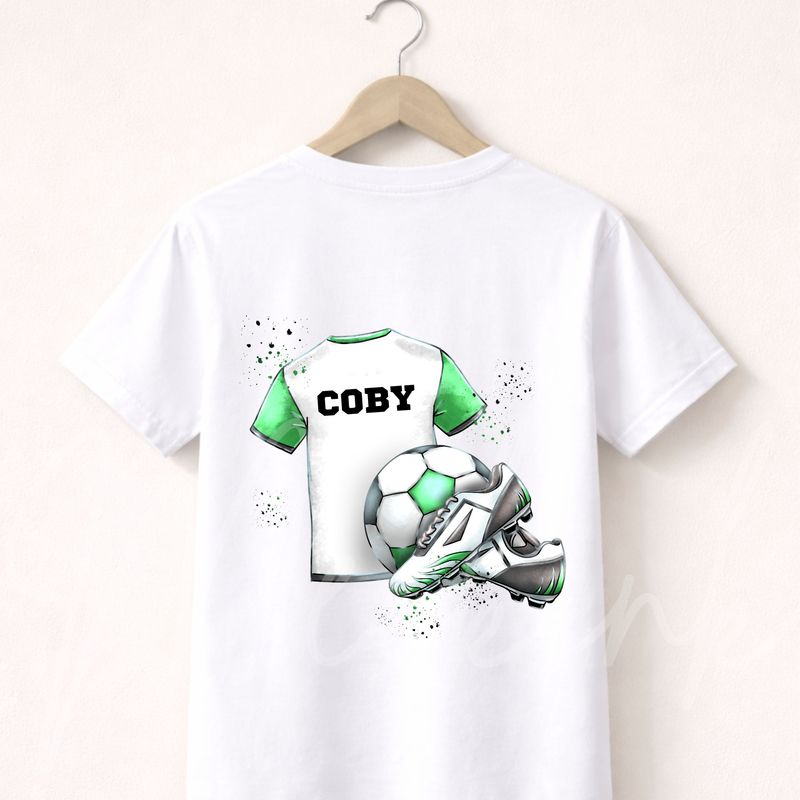 Kid's Football Green DTF Decal