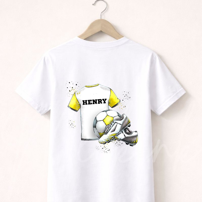 Kid's Football Yellow DTF Decal