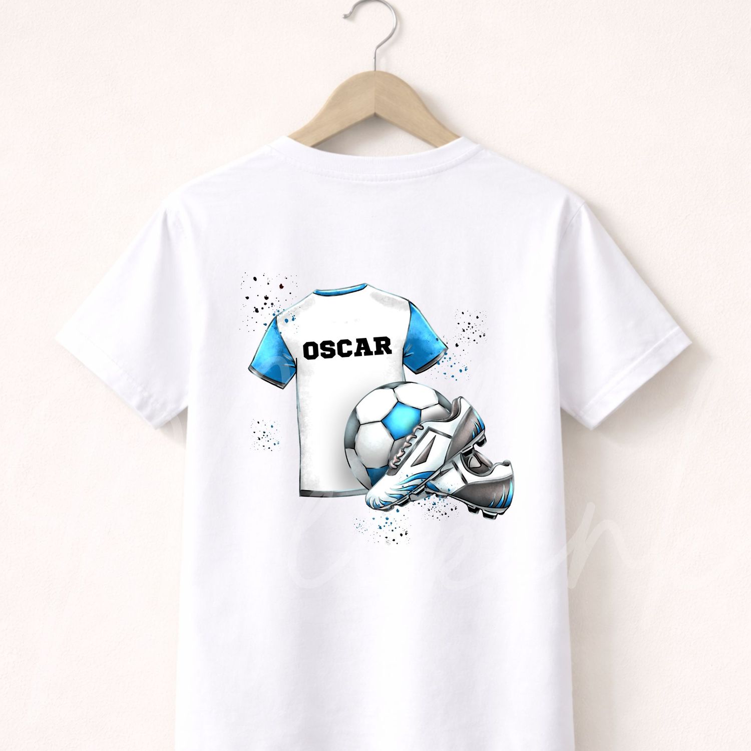 Kid's Football Lighter Blue DTF Decal