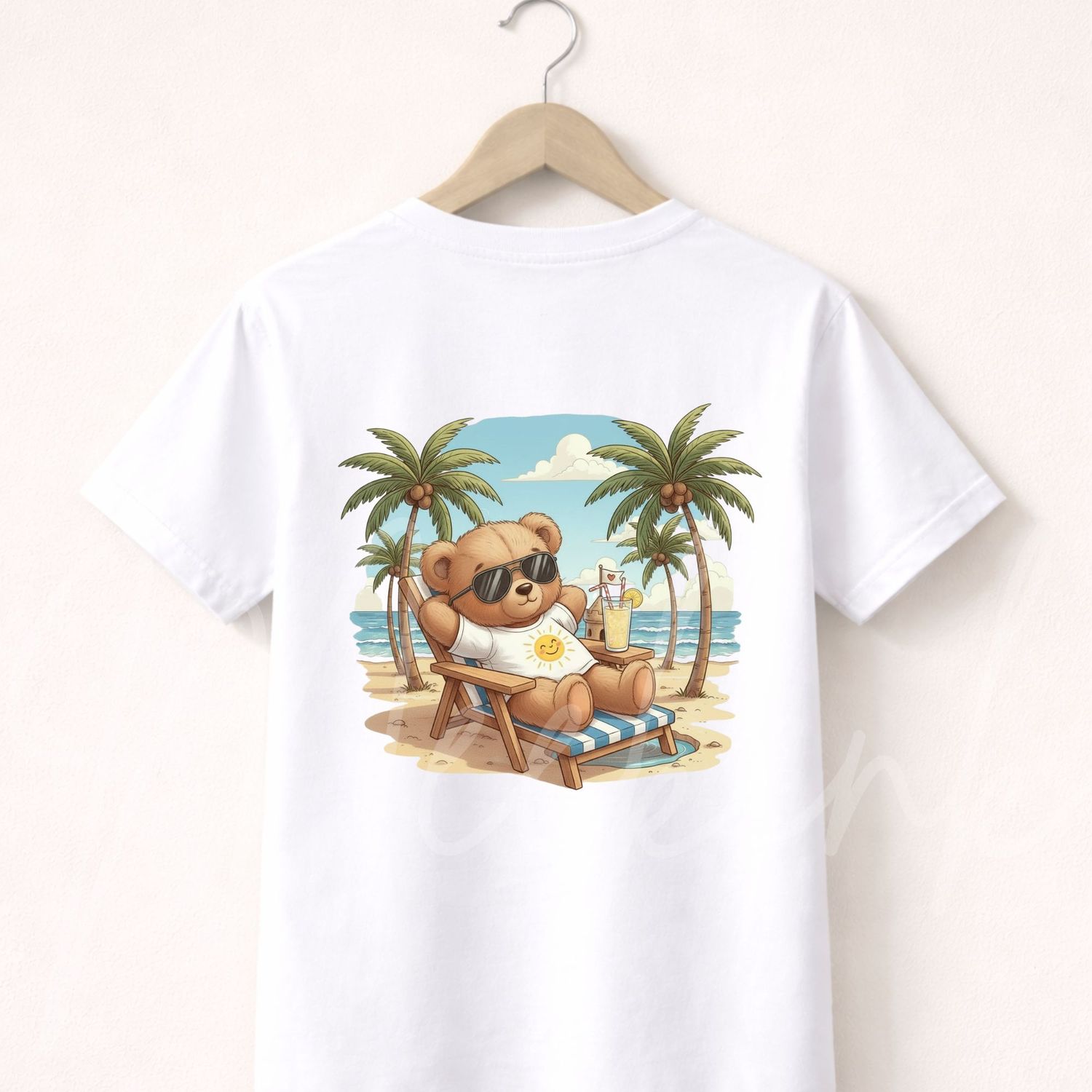 Beach Time Ted Design 2 DTF Decal