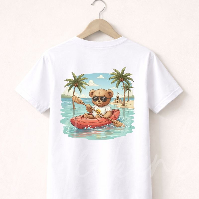 Beach Time Ted Design 1 DTF Decal