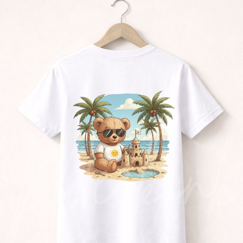 Beach Time Ted Design 4 DTF Decal