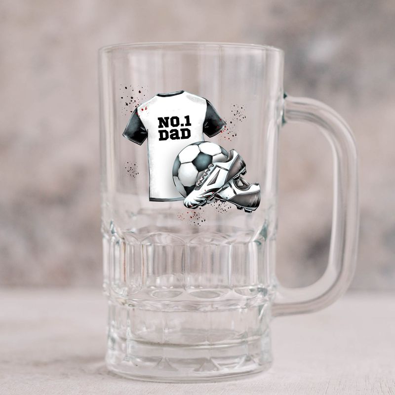 No1 Dad Black Football Kit UVDTF or DTF Decal