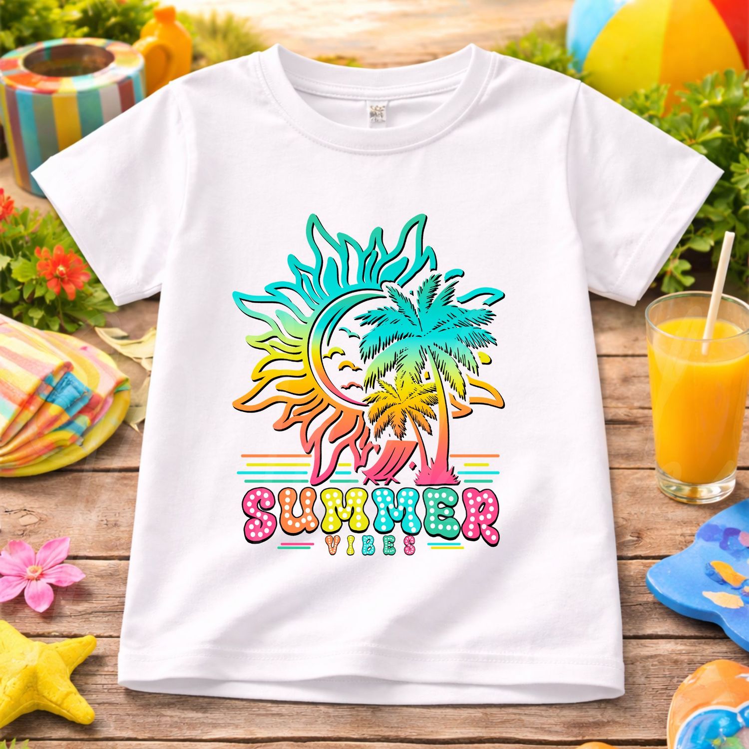 Summer Vibes UVDTF or DTF Decal