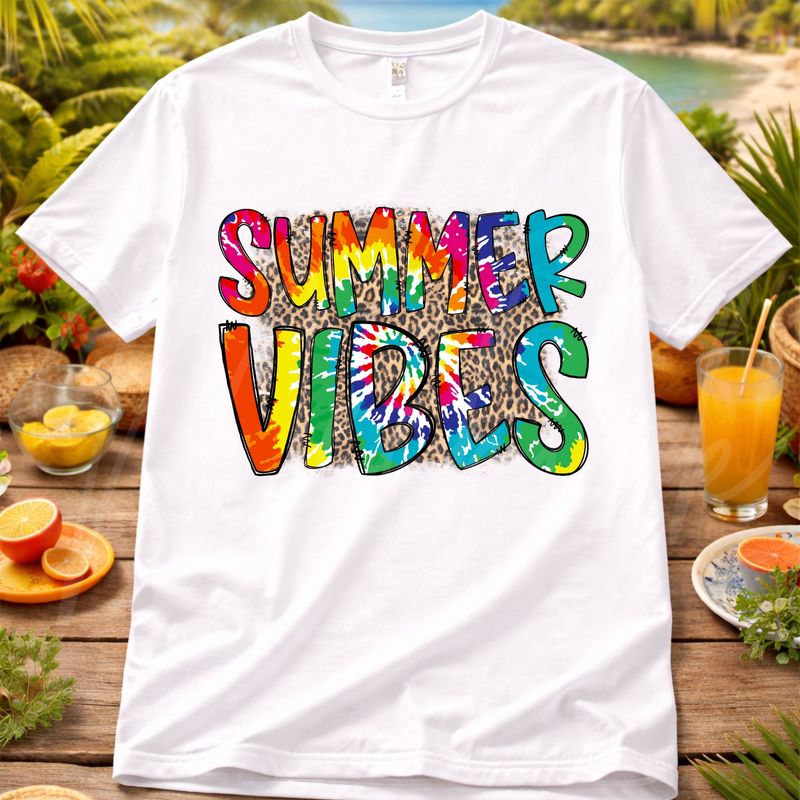 Leopard Summer Vibes UVDTF or DTF Decal