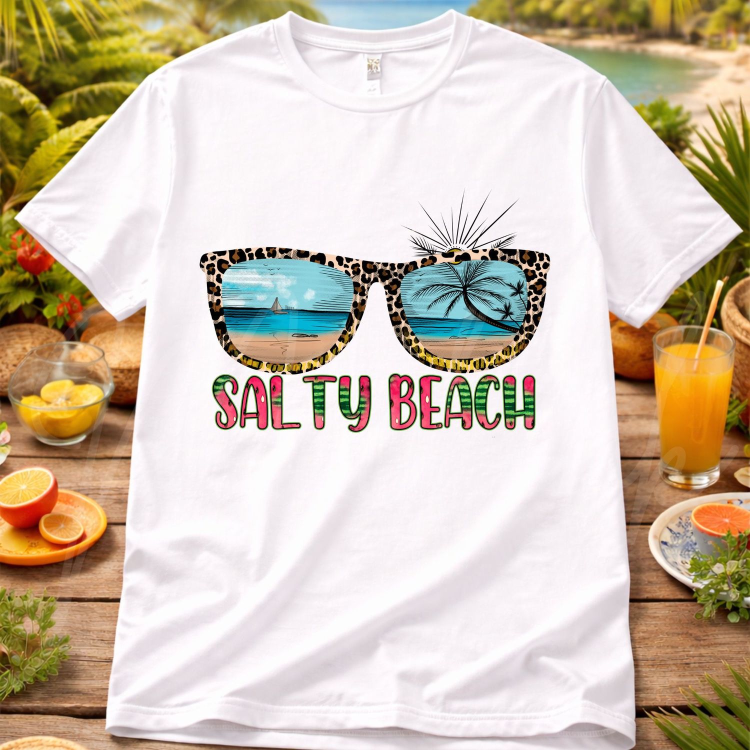 Salty Beach UVDTF or DTF Decal
