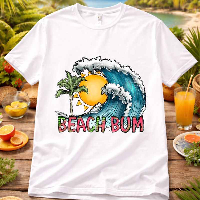 Beach Bum UVDTF or DTF Decal