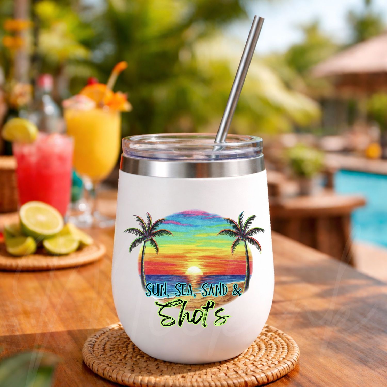 Sun, Sea, Sand &amp; Shot's UVDTF or DTF Decal