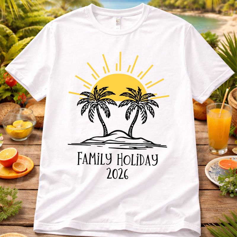 Family Holiday UVDTF or DTF Decal