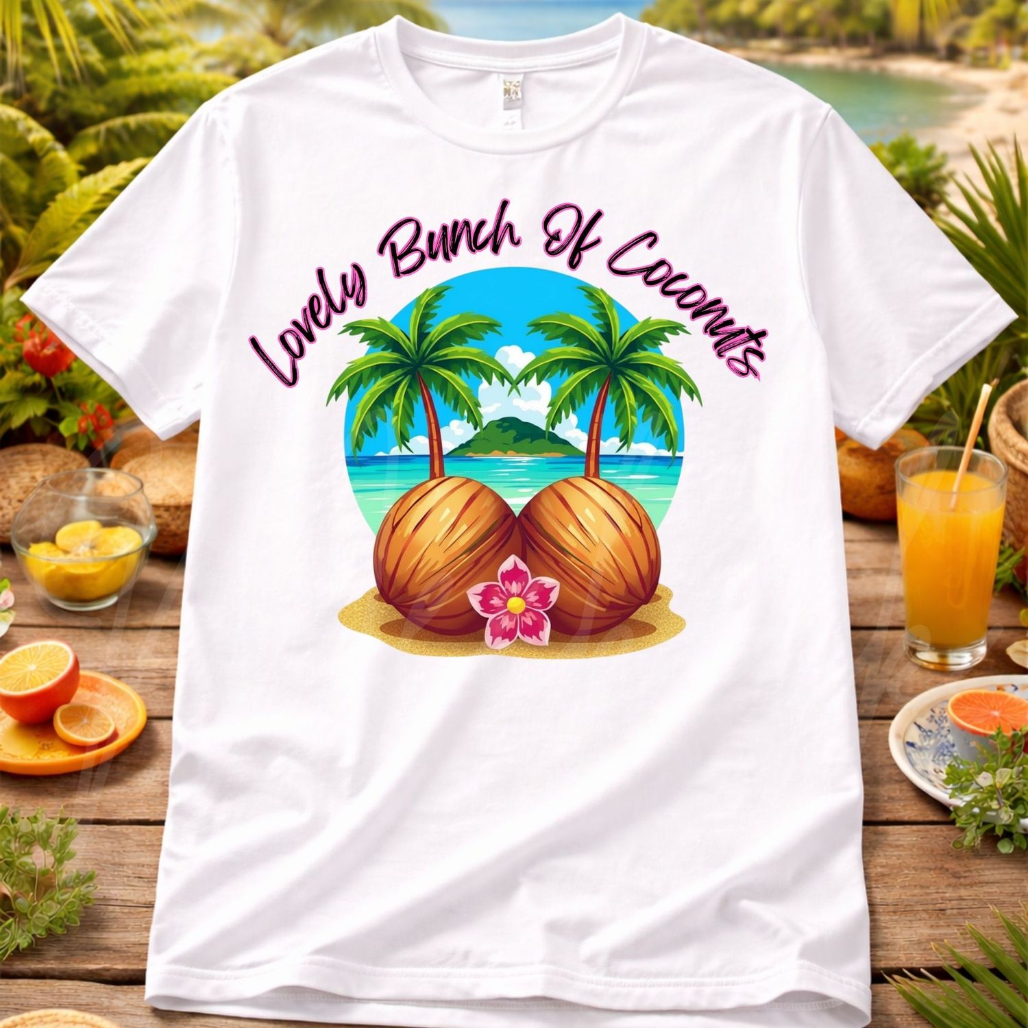 Lovely Bunch Of Coconuts UVDTF or DTF Decal