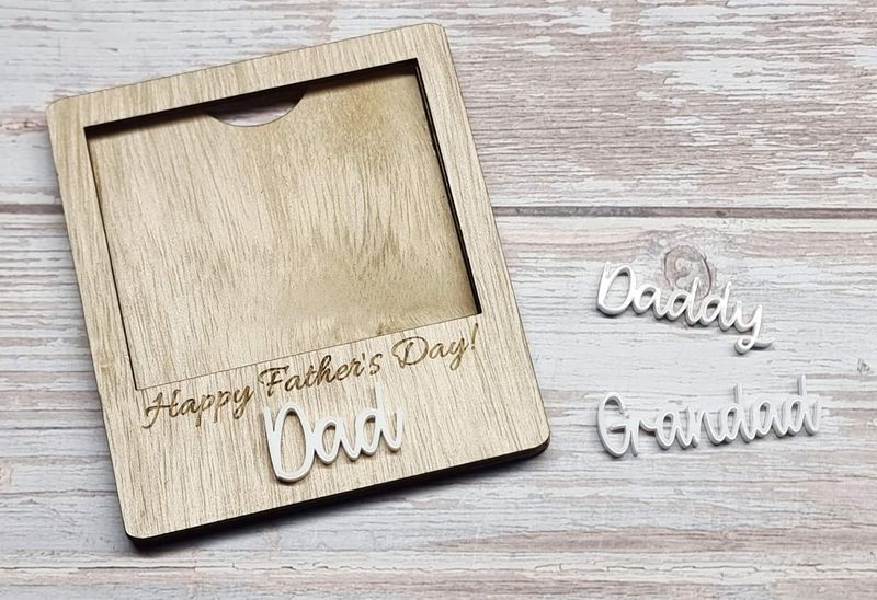 Fathers Day 3mm Plywood Frame Magnet
