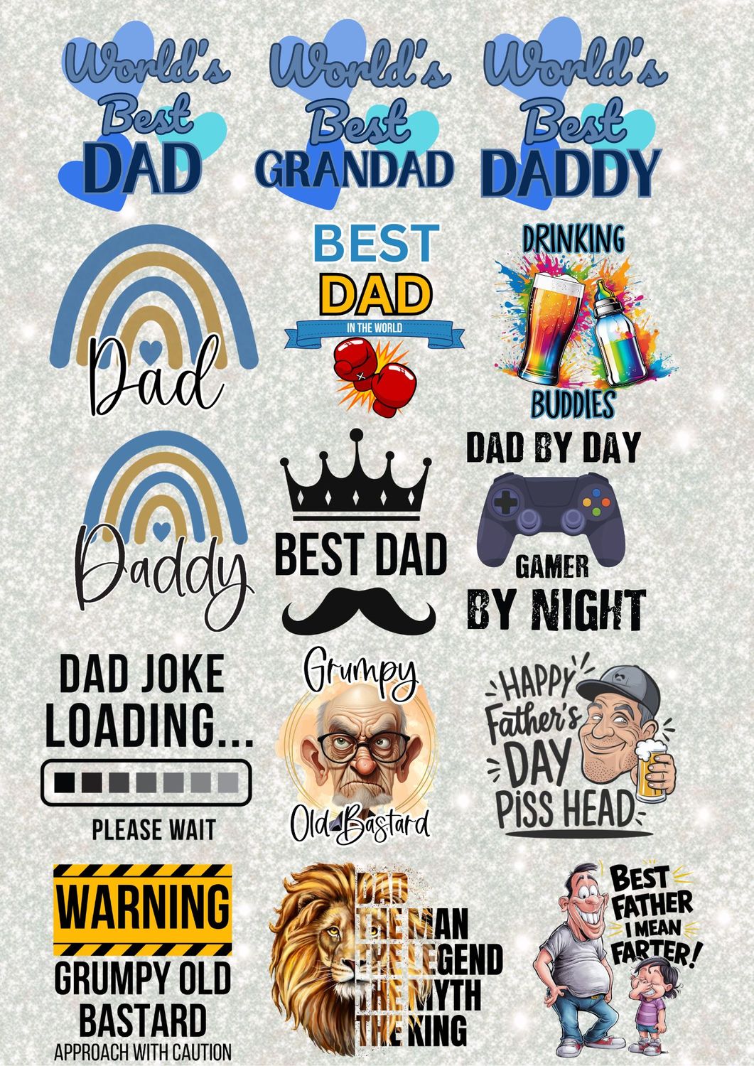 Fathers Day 2 A3 UVDTF - DTF or SUB