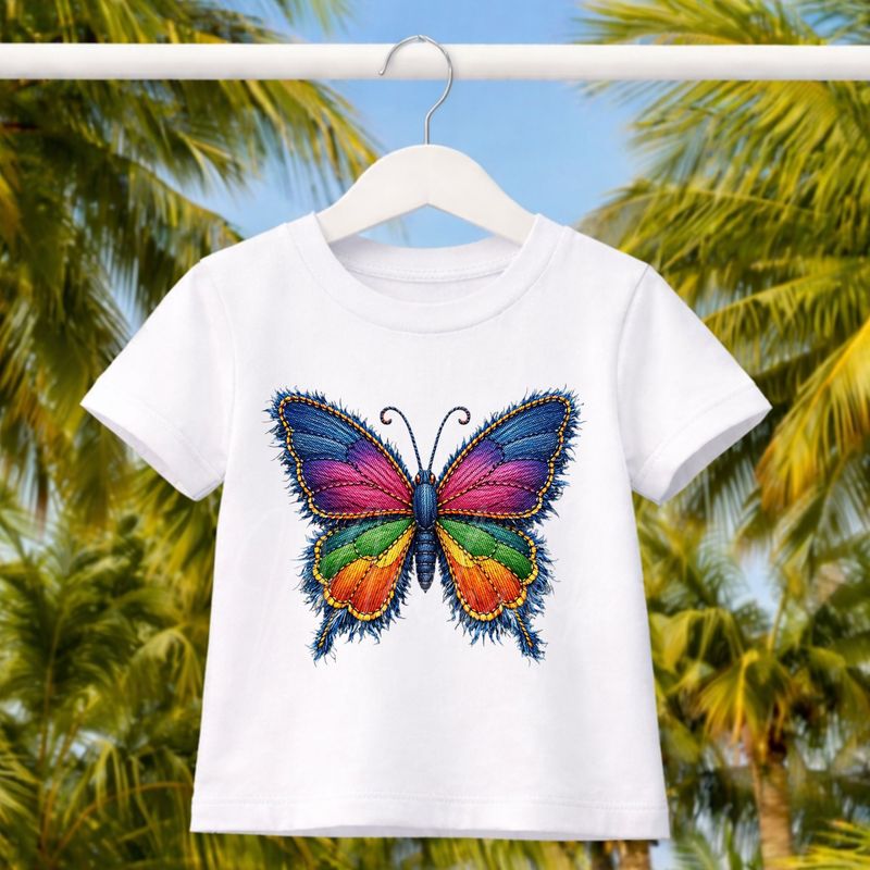 Butterfly Denim Effect DTF or UVDTF Decal