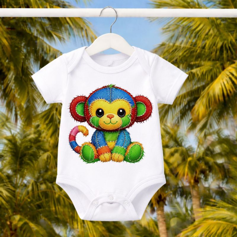 Monkey 2 Denim Effect DTF or UVDTF Decal